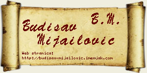Budisav Mijailović vizit kartica